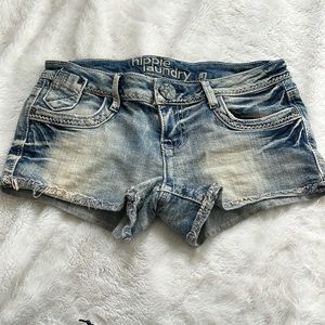 Hippie Laundry Vanilla Star Denim Shorts size 3